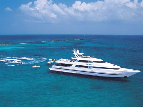 caribbean blue yacht