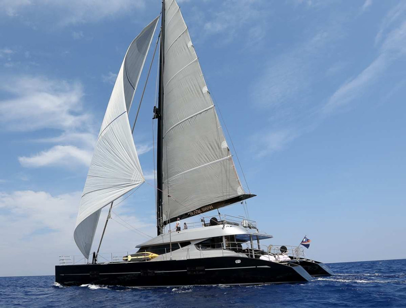 Black Swan Crewed Catamaran Charter