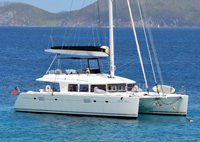 Blue Moon sailing Crewed Lagoon 560 Charter