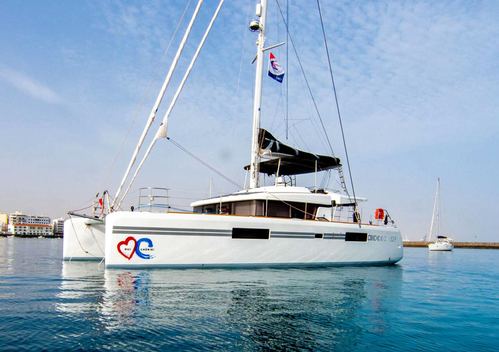 Oui Cherie Crewed Catamaran Charter