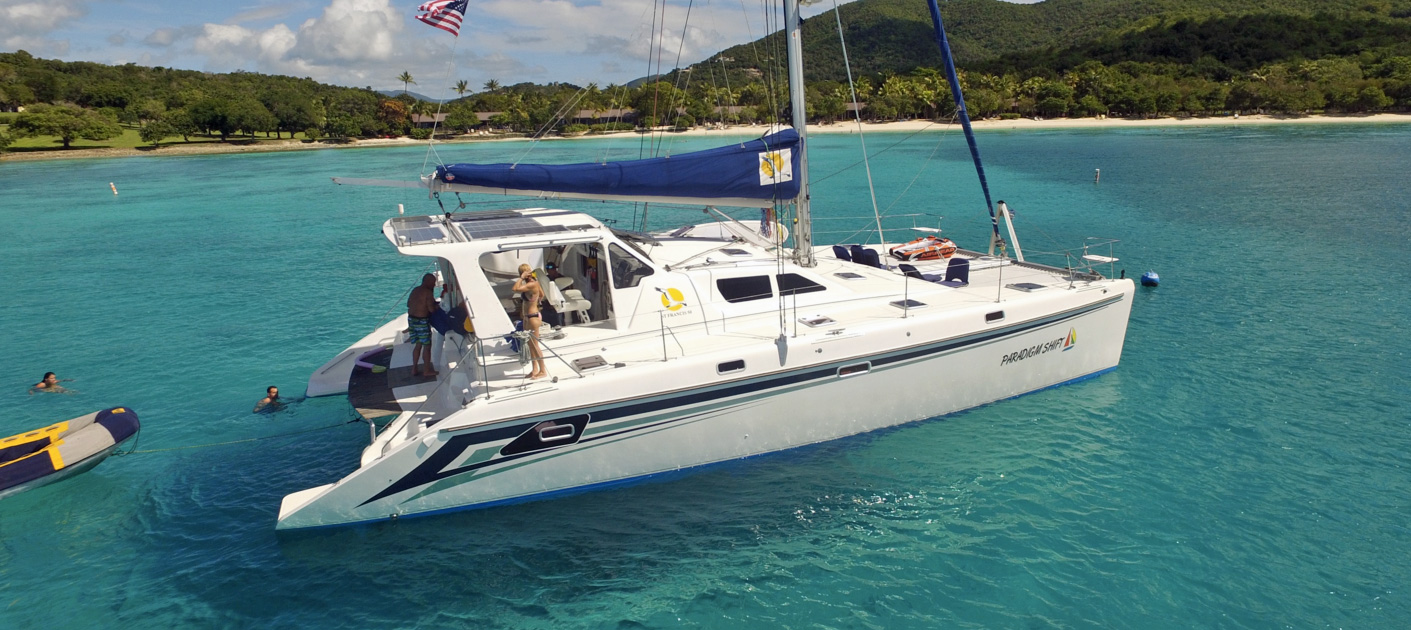 Paradigm Shift Crewed Catamaran Charter