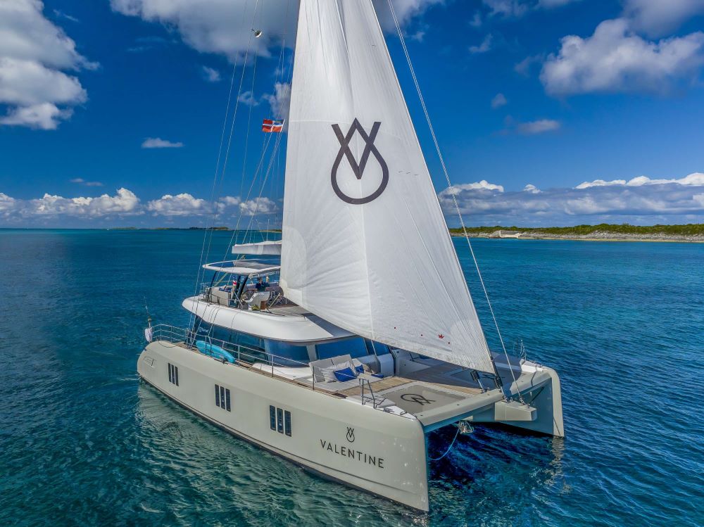 Valentine Crewed Catamaran Charter